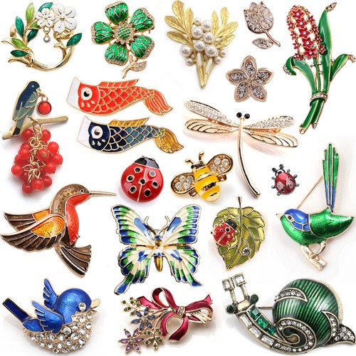 Flower insect brooch lapel pin - flower,