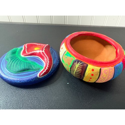 Hand painted terracotta - hand,